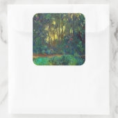クロード・モネ – 池の角と《植物》スイレン スクエアシール (バッグ)