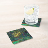 クロード・モネ – 池の角と《植物》スイレン スクエアペーパーコースター (インサイチュ)