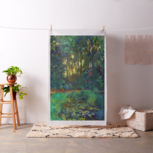 クロード・モネ – 池の角と《植物》スイレン ファブリック