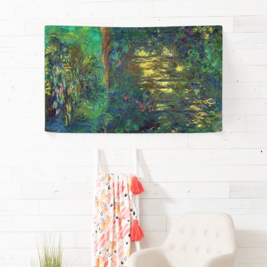 クロード・モネ – 池の角と《植物》スイレン 横断幕 (インサイチュ)