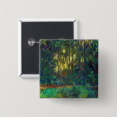 クロード・モネ – 池の角と《植物》スイレン 缶バッジ (正面&裏面)