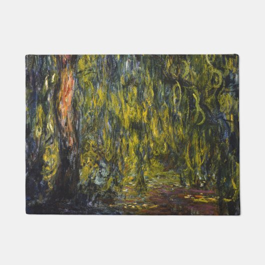 クロード・モネ 泣く柳 印象派 アート ドアマット (正面)