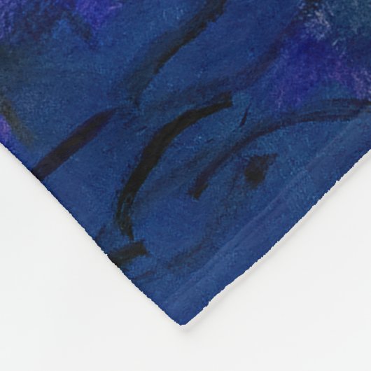 クロード・モネ - 滝の水面に映る睡蓮と垂れ柳 フリースブランケット (角)