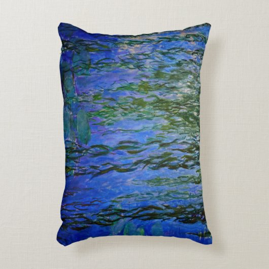 クロード・モネ - 滝の水面の睡蓮と垂れ柳 アクセントクッション (正面(垂直))