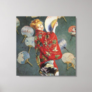 クロード・モネ – 着物を着たマダム・モネ キャンバスプリント