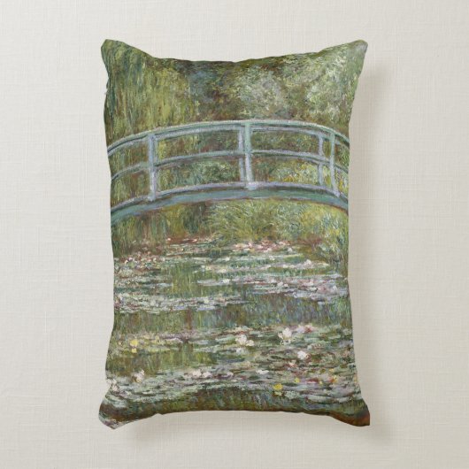 クロード・モネ　睡蓮の池（日本風の橋） アクセントクッション (正面(垂直))