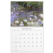 クロード・モネ 睡蓮の花の風景 カレンダー (2月 2027)
