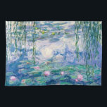 クロード・モネ – 睡蓮 キッチンタオル<br><div class="desc">CLAUDE MONET – キャンバス上の睡蓮の油；再生</div>