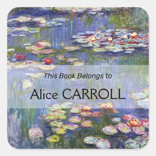 クロード・モネ – 睡蓮/ニンフェアス スクエアシール (正面)