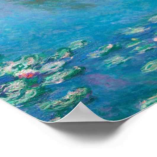 クロード・モネ。睡蓮。印象派フランスの派 ポスター (角)