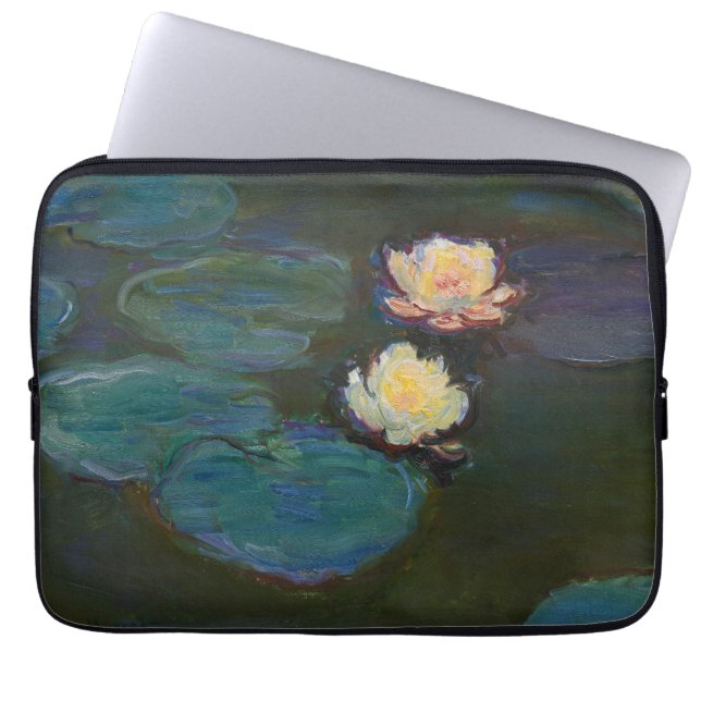 クロード・モネ 睡蓮 印象派 油絵アート ラップトップスリーブ (正面)