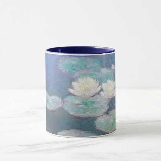 クロード・モネ - 睡蓮、夜の効果 マグカップ (中央)