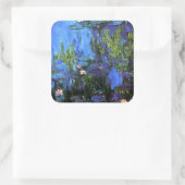 クロード・モネ：睡蓮、青い藍 スクエアシール (バッグ)