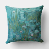 クロード・モネ、睡蓮、1915年、アクアブルー クッション (裏面)