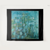 クロード・モネ、睡蓮、1915年、アクアブルー タペストリー (正面(横))