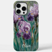 クロード・モネ 紫色のアイリス 花、パーソナライズ Case-Mate iPhoneケース (裏面)