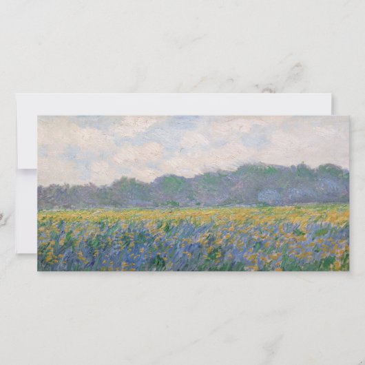 クロード・モネ - 絵画『ジヴェルニーの黄色いアイリス畑』 サンキューカード (正面)