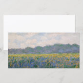 クロード・モネ - 絵画『ジヴェルニーの黄色いアイリス畑』 サンキューカード (正面/裏面)