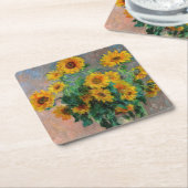 クロード・モネ – 花束 スクエアペーパーコースター (アングル)