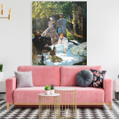 クロード・モネ - 草上の昼食、右パネル キャンバスプリント (インサイチュ (リビング))