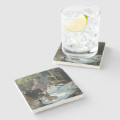 クロード・モネ - 草上の昼食、右パネル ストーンコースター (横)