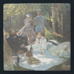 クロード・モネ - 草上の昼食、右パネル ストーンコースター<br><div class="desc">草上の昼食 / ル・デジュネ・シュル・レルブ　右パネル　クロード・モネ　1865-66</div>