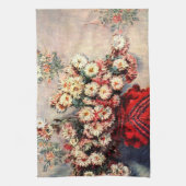 クロード・モネ「菊の静物画」 キッチンタオル (縦)