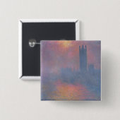 クロード・モネ|議会、ロンドンの家 缶バッジ (正面&裏面)