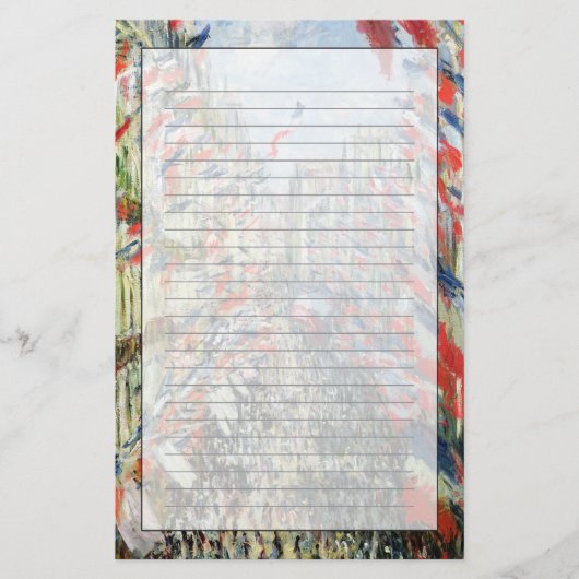 クロード・モネ|通りMontorgueil、パリ 便箋 (正面)