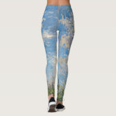 クロード・モネ - 遊歩道、パラソルを持つ女性 レギンス (裏面)