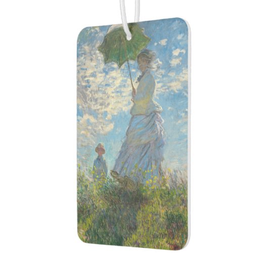 クロード・モネ - 遊歩道、傘を持つ女性 カーエアーフレッシュナー (左)