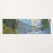 クロード・モネ - 遊歩道、傘を持つ女性 ヨガマット (裏面(横))