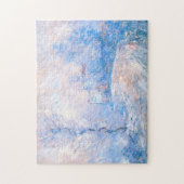 クロード・モネ: 雪の下のGivernyへの入口 ジグソーパズル (縦)