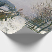 クロード・モネ – 雪の中の列車/機関車 ラッピングペーパー (角)