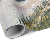 クロード・モネ – 雪の中の列車/機関車 ラッピングペーパー (ロールコーナー)