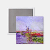 クロード・モネ - 風車 マグネット (正面/裏面)