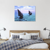 クロード・モネ:魚釣りボートが進む キャンバスプリント (インサイチュ (寝室))