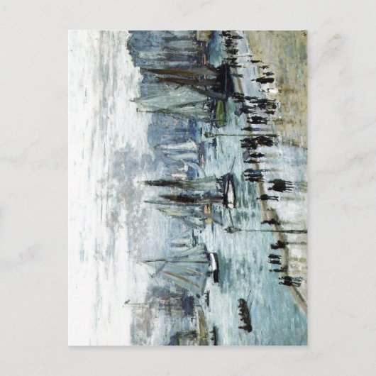 クロード・モネ、魚釣り離れボートのザハーバー、ル ポストカード (正面)