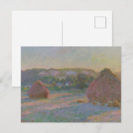 クロード・モネ『麦の山積み(夏の終わり)』1890年 ポストカード