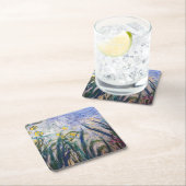 クロード・モネ - 黄色と紫のアイリス スクエアペーパーコースター (インサイチュ)