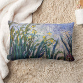 クロード・モネ - 黄色と紫のアイリス ランバークッション (ブランケット)