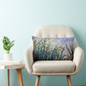 クロード・モネ - 黄色と紫のアイリス ランバークッション (椅子)