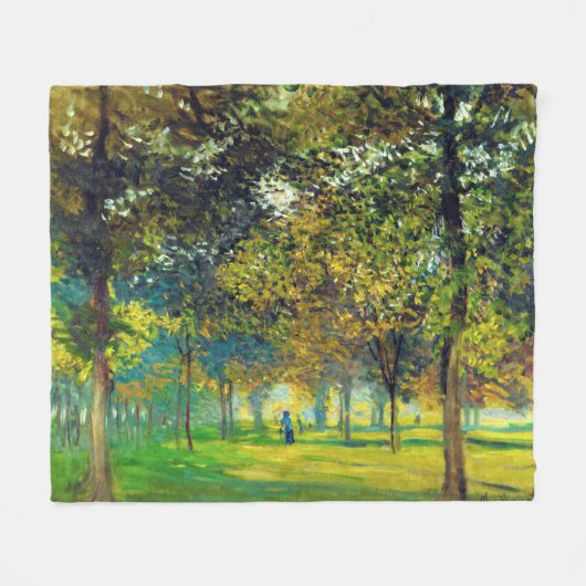 クロード・モネ: Allee Du Champ De Foire フリースブランケット (正面(横))
