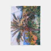 クロード・モネ: Bordigheraのヤシの木 フリースブランケット (正面)