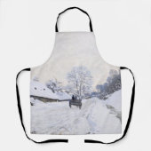 クロード・モネ – Cart on the Snowy Road at Honfleur エプロン (正面)