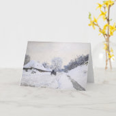 クロード・モネ – Cart on the Snowy Road at Honfleur カード (黄色い花)
