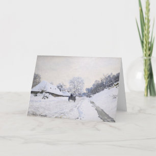 クロード・モネ – Cart on the Snowy Road at Honfleur カード
