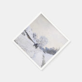 クロード・モネ – Cart on the Snowy Road at Honfleur スタンダードカクテルナプキン (角)