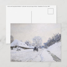 クロード・モネ – Cart on the Snowy Road at Honfleur