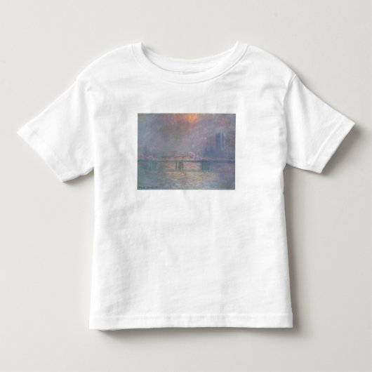クロード・モネ| Charingの十字が付いているテムズ トドラーTシャツ (正面)